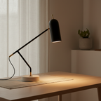 Black Marble Base Warm White 3000K Adjustable Office LED Table Lamp