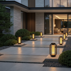 Black Metal Cage Outdoor Wall Lantern — Modern Waterproof Pathway