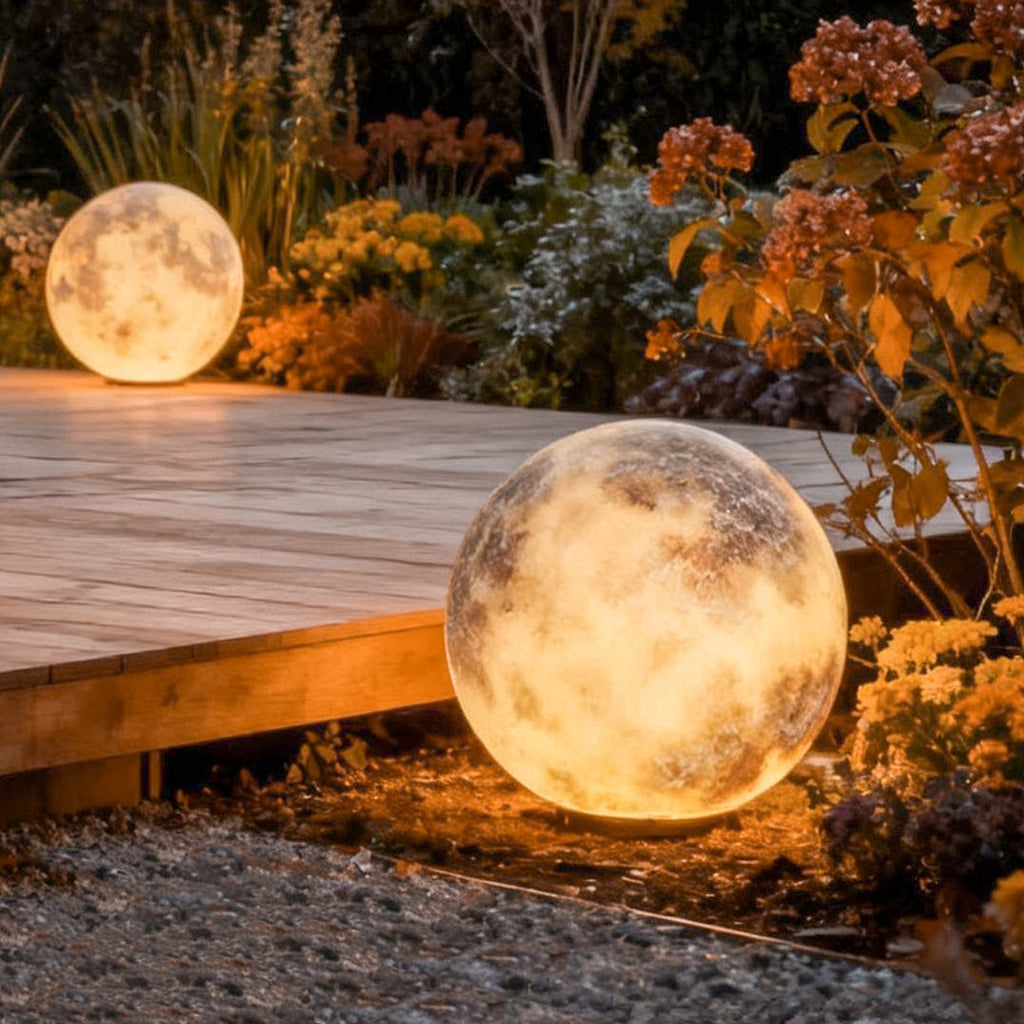 Black Moon Shape Decorative Outdoor Garden Wall Light — Waterproof LED