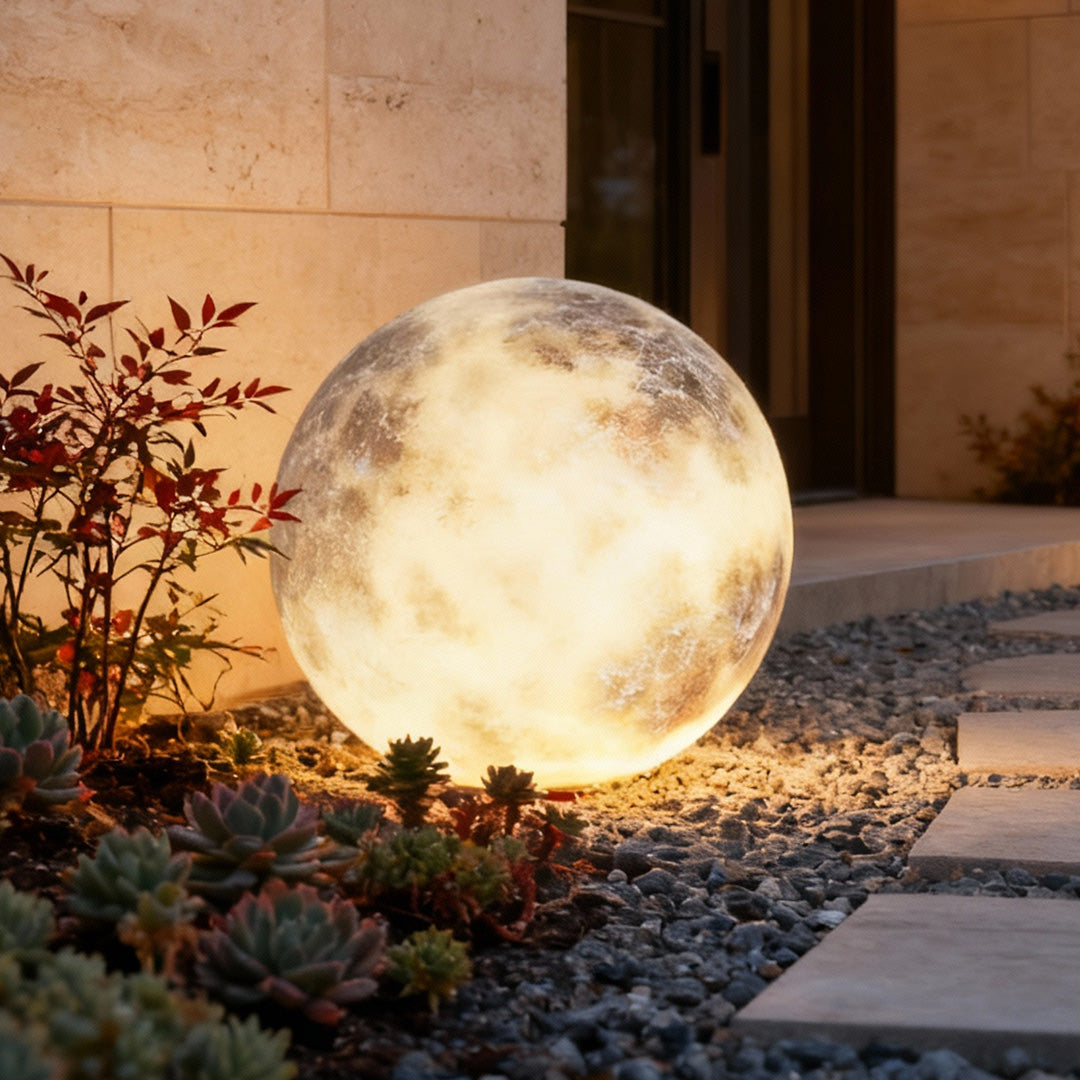 Black Moon Shape Decorative Outdoor Garden Wall Light — Waterproof LED