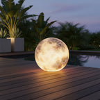 Black Moon Shape Decorative Outdoor Garden Wall Light — Waterproof LED