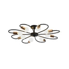 Black Nordic Flower Design 360 Illumination LED Ceiling Light