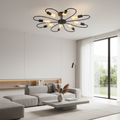 Black Nordic Flower Design 360 Illumination LED Ceiling Light