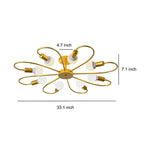 Black Nordic Flower Design 360 Illumination LED Ceiling Light