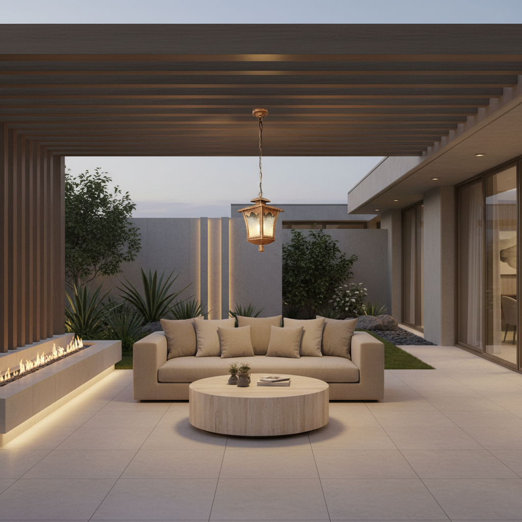 Black Retro Glass Outdoor Chandelier — Adjustable Hanging European Style