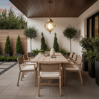Black Retro Metal Outdoor Pendant Light — Glass Shade Aluminium Balcony