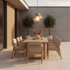 Black Retro Metal Outdoor Pendant Light — Glass Shade Aluminium Balcony
