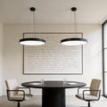 Black Round 6000K Dimmable Minimalist LED Pendant Ceiling Light