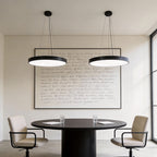 Black Round 6000K Dimmable Minimalist LED Pendant Ceiling Light