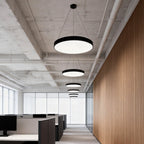 Black Round 6000K Dimmable Minimalist LED Pendant Ceiling Light