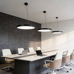 Black Round 6000K Dimmable Minimalist LED Pendant Ceiling Light