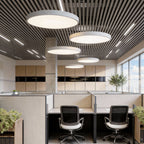 Black Round 6000K Dimmable Minimalist LED Pendant Ceiling Light