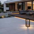 Black Solar Camping Lantern — Dusk to Dawn Dual Power Modern Design