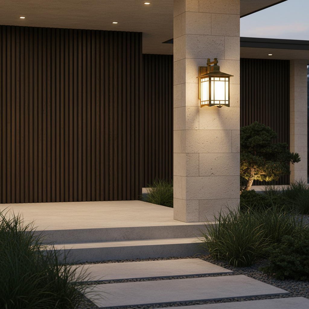 Black Solar Die-Cast Aluminium Outdoor Wall Sconce — Bronze Glass Shade