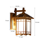 Black Solar Die-Cast Aluminium Outdoor Wall Sconce — Bronze Glass Shade