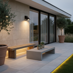 Black Solar Outdoor Wall Lantern — Adjustable Panel Warm White Garden
