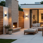 Black Solar Outdoor Wall Lantern — Adjustable Panel Warm White Garden