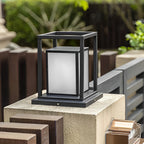 Luminara | Stylish Black Outdoor Wall Lantern with Solar Power Option 2