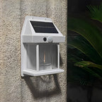 Black Solar Outdoor Wall Lantern — IP65 Eco Friendly Small Profile