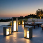 Black Stainless Steel Solar Outdoor Lantern — Dual Power Hardwired Option