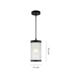 Black Waterproof Outdoor LED Pendant Light — Stainless Steel Modern Hanging