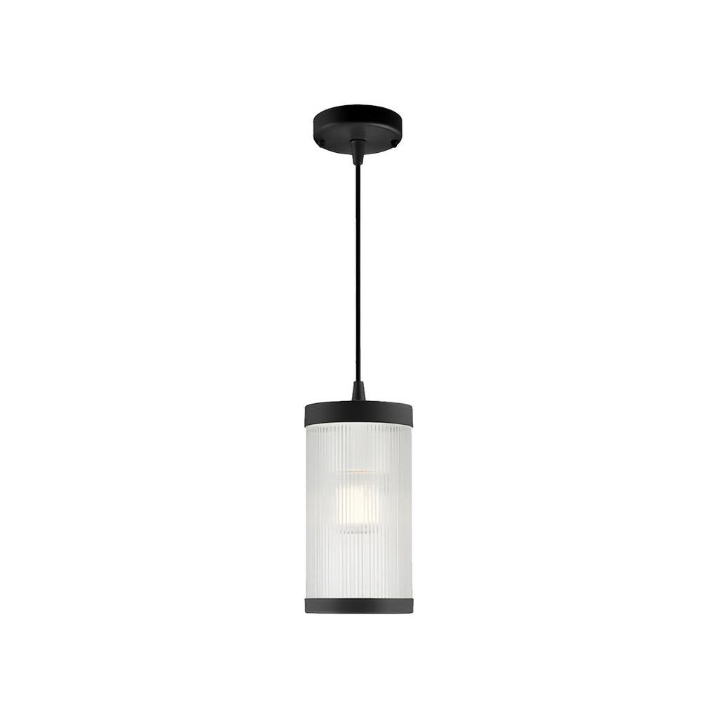 Black Waterproof Outdoor LED Pendant Light — Stainless Steel Modern Hanging