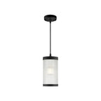 Black Waterproof Outdoor LED Pendant Light — Stainless Steel Modern Hanging