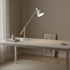 Black Wood Metal Nordic Adjustable Reading LED Desk Lamp — Contemporary