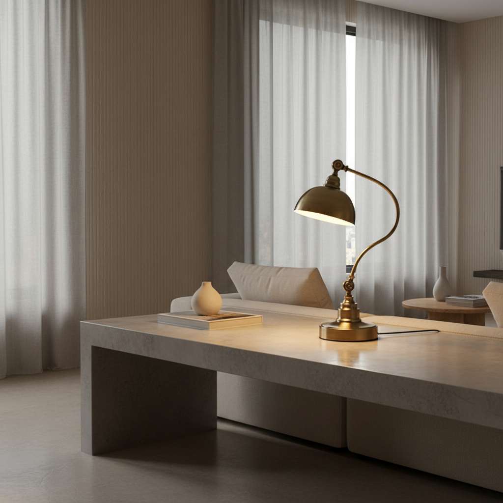 Bronze Adjustable Gooseneck Remote Control LED Home Office Desk Lamp