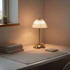 Brushed Brass Minimalist Cordless Battery Operated Bedside Table Lamp