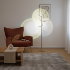 Chrome 3-Light Multi-Directional Adjustable Neutral White LED Floor Lamp