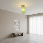 Chrome Nordic Farmhouse Artistic LED Flush Mount Ceiling Light — Modern