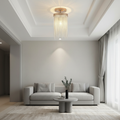 Chrome Nordic Farmhouse Artistic LED Flush Mount Ceiling Light — Modern