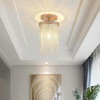 Chrome Nordic Farmhouse Artistic LED Flush Mount Ceiling Light — Modern