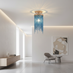 Chrome Nordic Farmhouse Artistic LED Flush Mount Ceiling Light — Modern