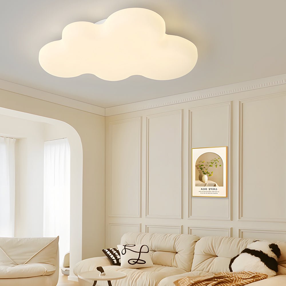 Cloud Design Eye Care LED Flush Mount Ceiling Light — Children's Room