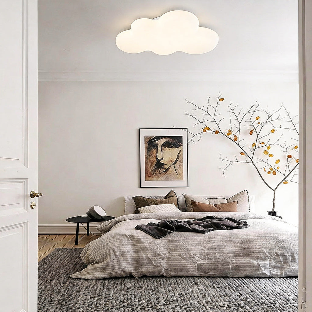 Cloud Design Eye Care LED Flush Mount Ceiling Light — Children's Room