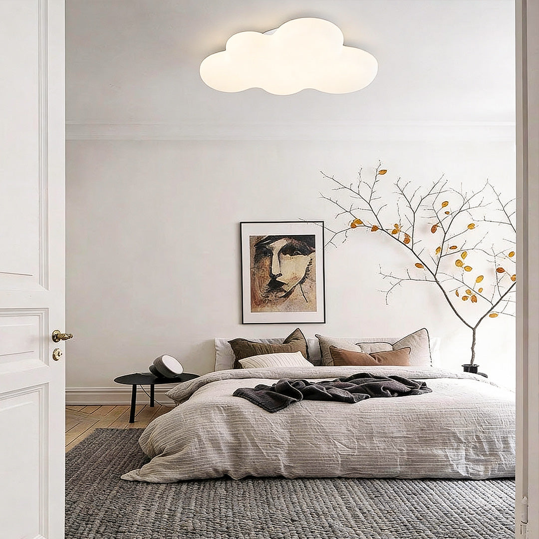 Cloud Design Eye Care LED Flush Mount Ceiling Light — Children's Room