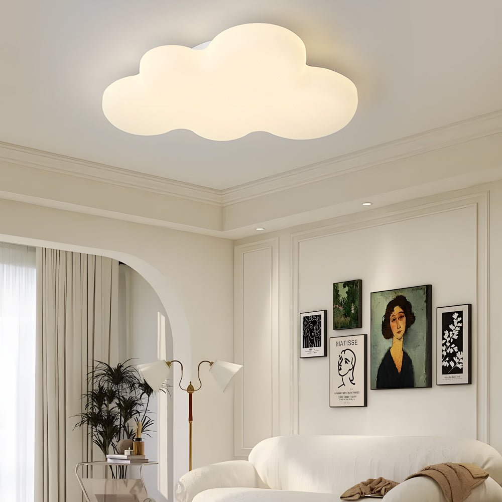 Cloud Design Eye Care LED Flush Mount Ceiling Light — Children's Room