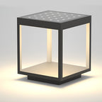 Modern Concrete Pillar Lights | Solar Garden Lights with Dual Power Supply | Elegant Outdoor Lighting for Ambiance 6