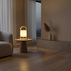 Cordless Dimmable Battery Table Lamp — Linen Shade Indoor Decorative