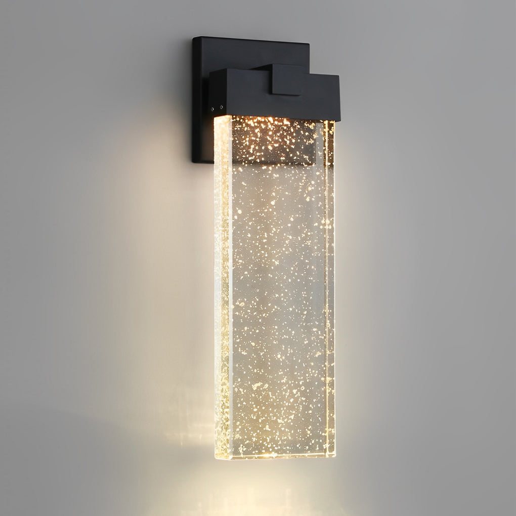 Crystal Bubble Glass Die-Cast Aluminium Outdoor Wall Lantern — Decorative