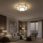 Crystal Electroplated Warm White LED Flush Mount Ceiling Light — Elegant