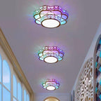 Crystal Electroplated Warm White LED Flush Mount Ceiling Light — Elegant