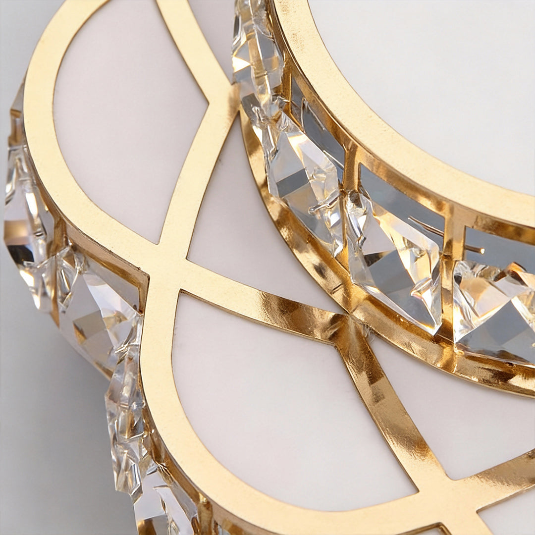 Crystal Electroplated Warm White LED Flush Mount Ceiling Light — Elegant