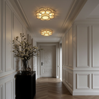 Crystal Electroplated Warm White LED Flush Mount Ceiling Light — Elegant