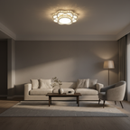 Crystal Electroplated Warm White LED Flush Mount Ceiling Light — Elegant