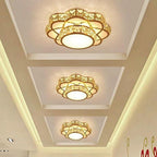 Crystal Electroplated Warm White LED Flush Mount Ceiling Light — Elegant