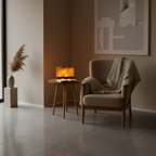 Cylindrical Wood Grain Touch Control Cordless LED Table Lamp — Modern