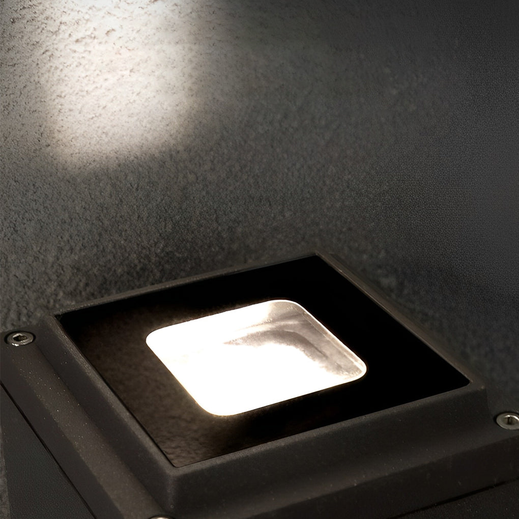 Die-Cast Aluminium Outdoor Wall Lantern — Up Down Dual Beam White LED